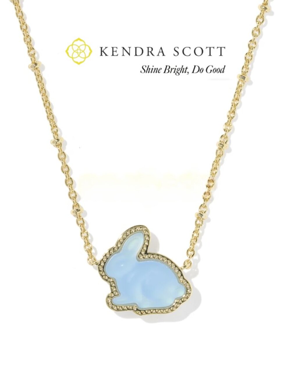 NWT Bunny Gold Short Pendant Necklace